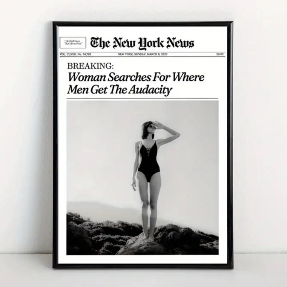 “Where Men Get The Audacity” Canvas Feminist Print Wall Art - Picture 6 of 6